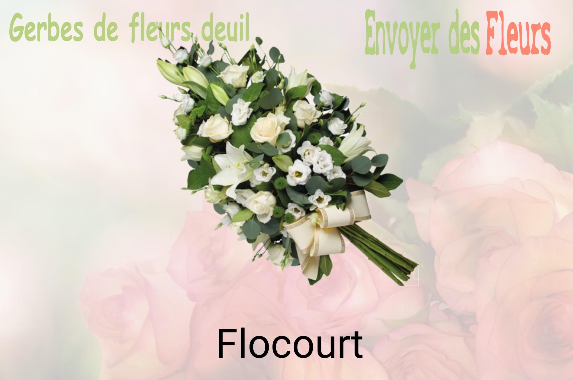Gerbe de fleurs de deuil livrée à Flocourt